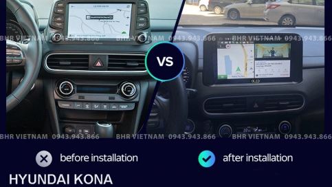 Màn hình DVD Android liền camera 360 xe Hyundai Kona 2018 - nay | Oled C8S New